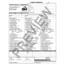 HV-1034 HVAC Multi-Unit Tune-Up Checklist